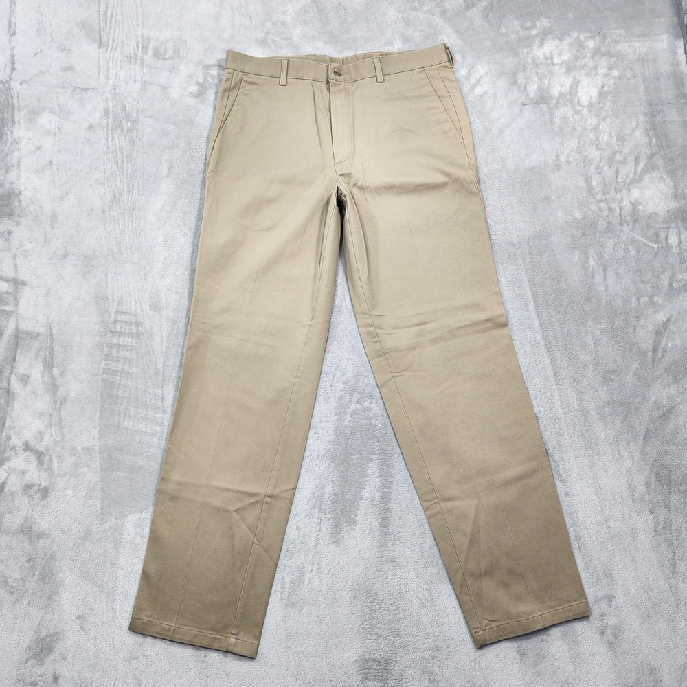 Vintage Dockers Pants‎ Mens 36x34 Beige Individual Fit Flat Front Chino Stretch
